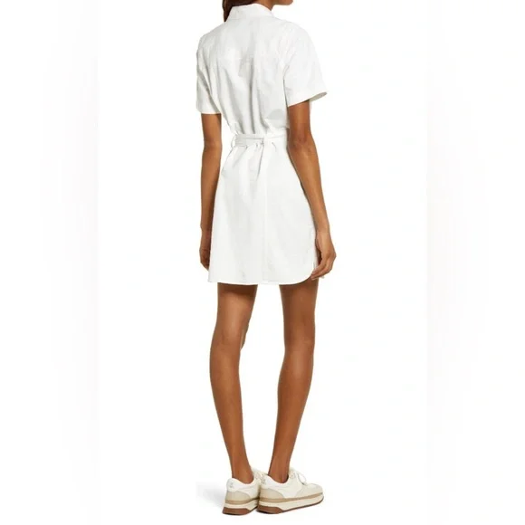 Madewell Courier Seamed Denim Tie Waist Shirtdress - Picture 2 of 7